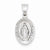 14k White Gold Polished and Satin Miraculous Medal pendant, Gorgeous Pendants for Necklace