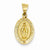 14k Gold Polished and Satin Miraculous Medal pendant, Lovely Pendants for Necklace
