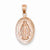 14k Rose Gold Miraculous Medal Pendant, Pendants for Necklace