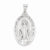 14k White Gold Polished and Satin Miraculous Medal pendant, Stylish Pendants for Necklace