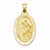 14k Gold Polished and Satin St. Christopher Medal pendant, Classy Pendants for Necklace