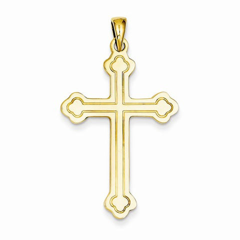 14k Gold Budded Cross pendant, Dazzling Pendants for Necklace