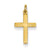 14k Gold Heart Cross Charm hide-image