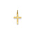 Floral Cross Charm in 14k Gold
