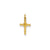 Small Polished Cross Charm in 14k Gold