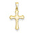 14k Gold Budded Cross Charm hide-image