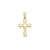 Budded Cross Charm in 14k Gold