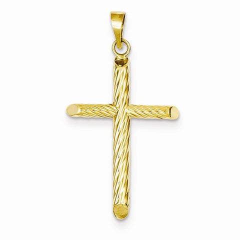 14k Gold Hollow Cross Pendant, Beautiful Pendants for Necklace