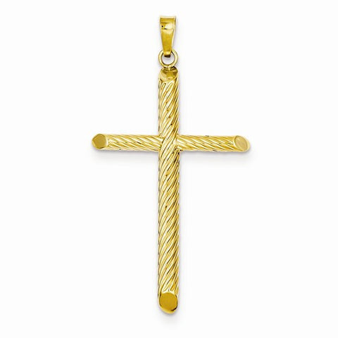 14k Gold Hollow Cross Pendant, Delightful Pendants for Necklace