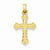 14k Gold Hollow Fleur De Lis Cross pendant, Exquisite Pendants for Necklace