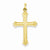 14k Gold Hollow Fleur De Lis Cross pendant, Pendants for Necklace