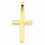 14k Gold Diamond-cut Hollow Cross Pendant, Pendants for Necklace