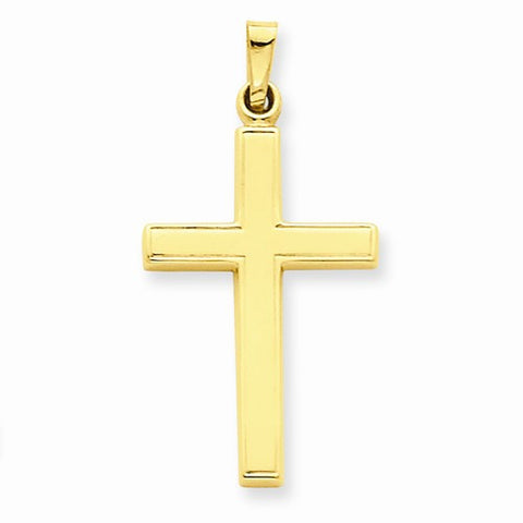14k Gold Hollow Cross Pendant, Classy Pendants for Necklace