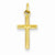 14k Gold Hollow Cross pendant, Charm