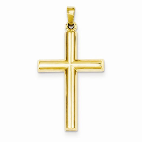 14k Gold Hollow Cross Pendant, Dazzling Pendants for Necklace