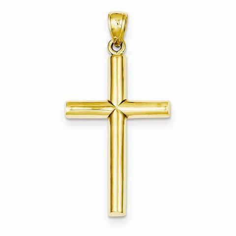 14k Gold Hollow Cross Pendant, Beautiful Pendants for Necklace