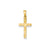 Small Hollow Cross Charm in 14k Gold