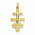 14k Gold Two-tone Cara Vaca Crucifix pendant, Lovely Pendants for Necklace