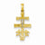 14k Gold Two-tone Cara Vaca Crucifix pendant, Classy Pendants for Necklace