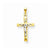 14k Gold Two-tone INRI Hollow Crucifix Pendant, Dazzling Pendants for Necklace