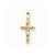 14k Gold Two-tone INRI Hollow Crucifix Pendant, Delightful Pendants for Necklace