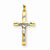 14k Gold Two-tone INRI Hollow Crucifix pendant, Pendants for Necklace