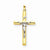14k Gold Two-tone INRI Hollow Crucifix pendant, Pretty Pendants for Necklace