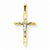 14k Gold Two-tone INRI Hollow Crucifix pendant, Gorgeous Pendants for Necklace