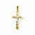14k Gold Two-tone INRI Hollow Crucifix Pendant, Lovely Pendants for Necklace