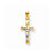 14k Gold Two-tone INRI Hollow Crucifix Pendant, Appealing Pendants for Necklace