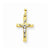 14k Gold Two-tone INRI Hollow Crucifix Pendant, Adorable Pendants for Necklace