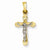14k Gold Two-tone INRI Hollow Crucifix Pendant, Delightful Pendants for Necklace