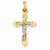 14k Gold Two-tone INRI Hollow Crucifix pendant, Exquisite Pendants for Necklace