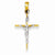 14k Gold Two-tone INRI Crucifix Pendant, Gorgeous Pendants for Necklace