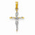 14k Gold Two-tone INRI Crucifix Pendant, Stylish Pendants for Necklace