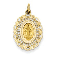 14k Gold Miraculous Medal Charm hide-image