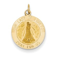 14k Gold Our Lady of Loreto Medal Charm hide-image
