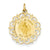 14k Gold Infant of Prague Medal Charm hide-image