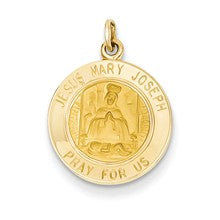14k Gold Jesus, Mary, Joseph Medal Charm hide-image