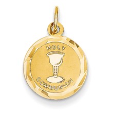 14k Gold Holy Communion Disc Charm hide-image