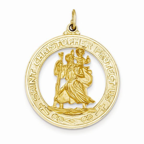 14k Gold Saint Christopher Medal pendant, Lovely Pendants for Necklace
