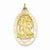14k Gold Saint Christopher Medal Pendant, Classy Pendants for Necklace