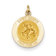 14k Gold Saint George Medal Charm hide-image