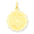 14k Gold Solid Star of David Disc Charm hide-image