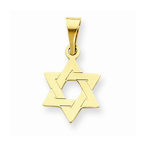 14k Gold Star of David Pendant, Pendants for Necklace