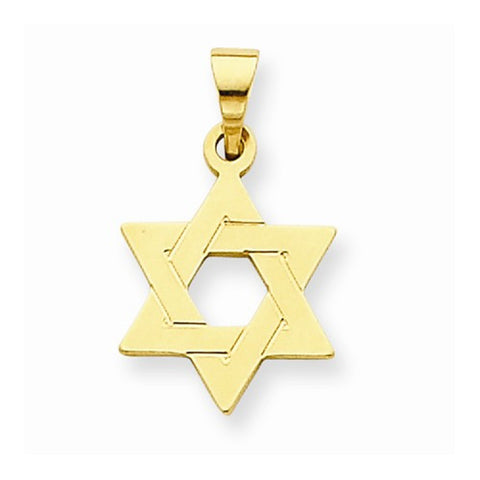 14k Gold Star of David Pendant, Pretty Pendants for Necklace