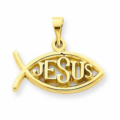14k Gold Ichthus Fish pendant, Classy Pendants for Necklace