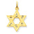 14k Gold Solid Satin Star of David Charm hide-image