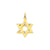 Solid Satin Star of David Charm in 14k Gold