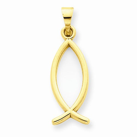 14k Gold Ichthus Fish pendant, Beautiful Pendants for Necklace